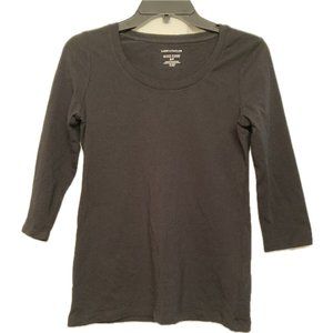 Black Scoop Neck Top NWOT